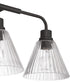 Pleated 3-Light Lighting Flat Black