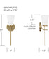 Drake 1-Light Sconce Aged Brass
