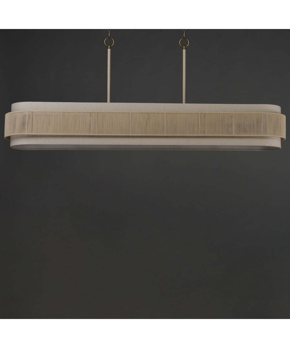 Seacliff 7 Light Linear Pendant Natural Aged Brass