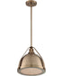 13"W Barbett 1-Light Pendant Burnished Brass