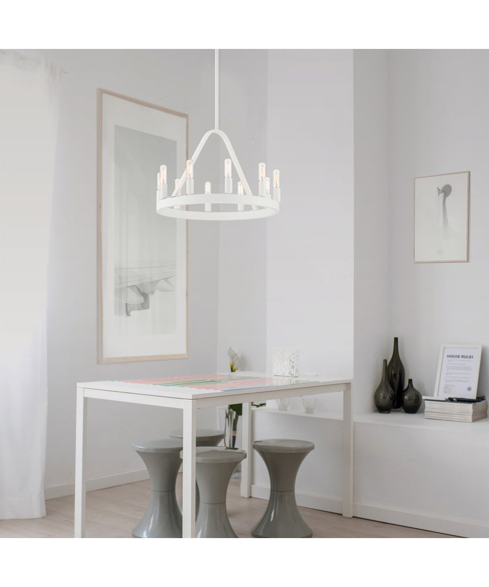 Carousel 10 Light Chandelier Matte White