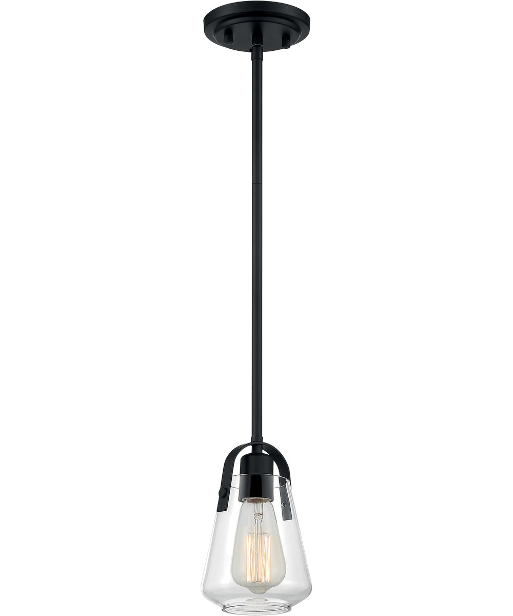 5"W Skybridge 1-Light Pendant Matte Black