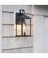 Cantley Medium Outdoor Wall Lantern with Clear Glass Panels Matte Black