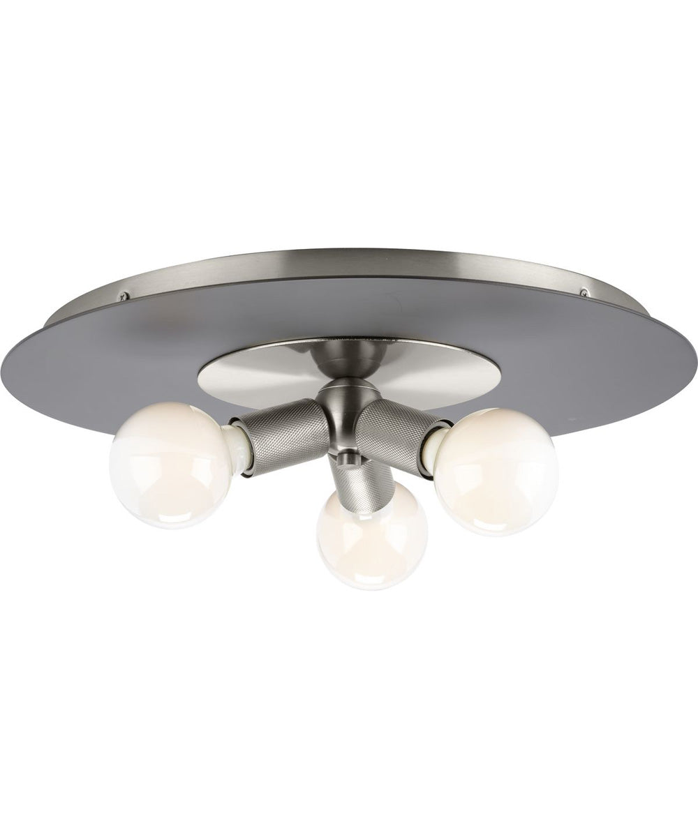 Trimble 3-Light 18" Flush Mount Brushed Nickel
