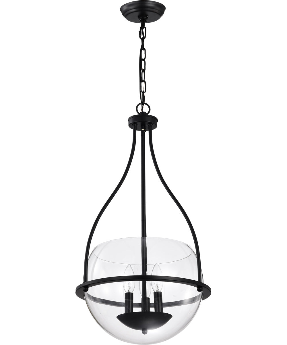Amado 3-Light Pendant Matte Black