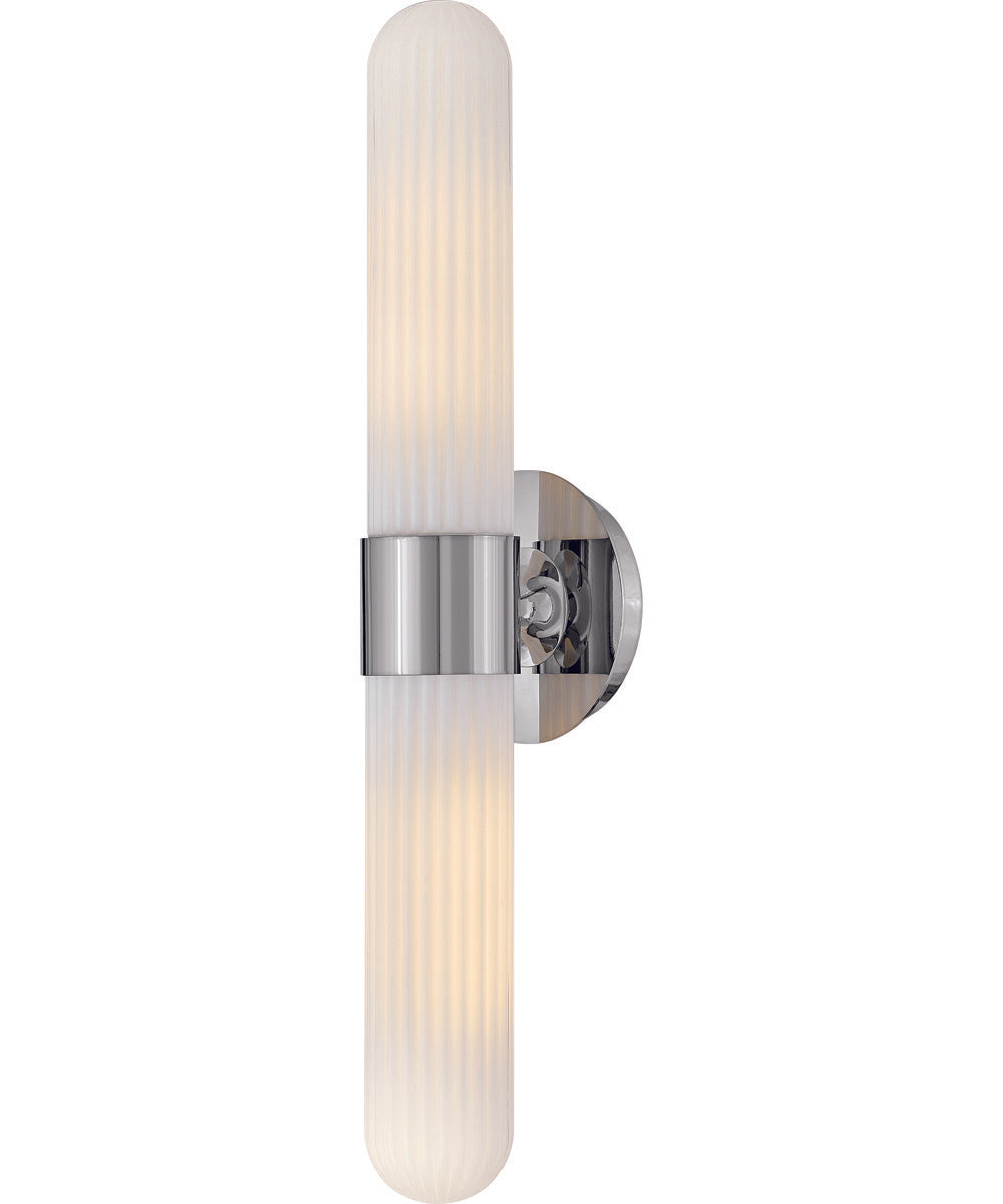 Nina 2-Light Large Two Light Sconce in Chrome