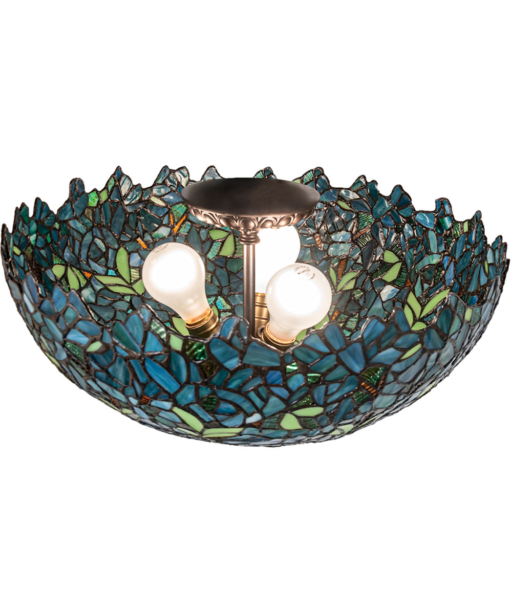18" Wide Nightfall Wisteria Flushmount