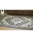Leningston Washable Medium Rug Black/Cream/Blue