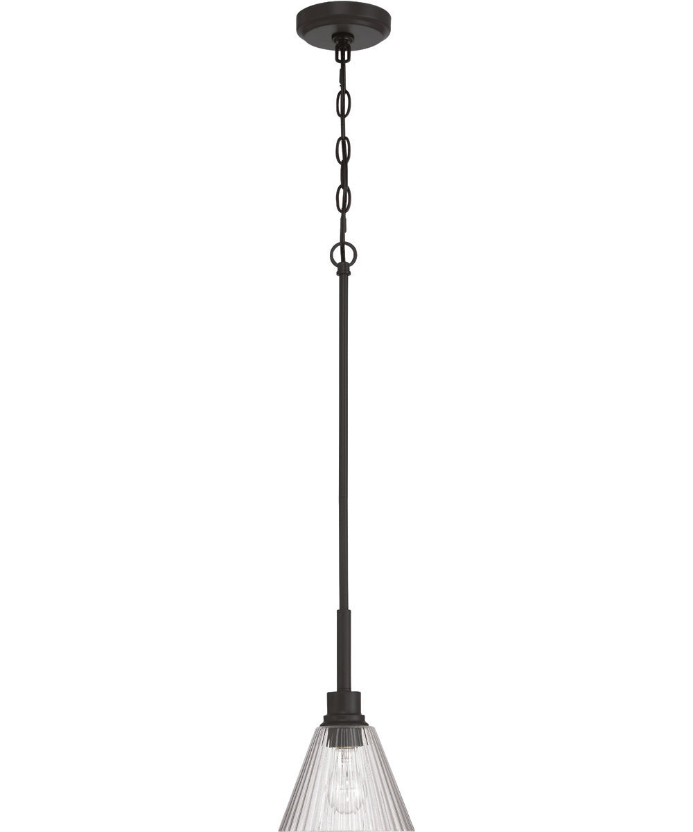 Pleated 1-Light Lighting Flat Black