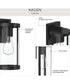 Kagen Extra Large Outdoor Wall Light with Clear Glass Panels Matte Black