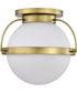 Lakeshore 1-Light Close-to-Ceiling Natural Brass