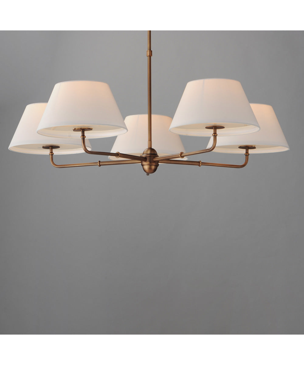 Dunbridge 5-Light Chandelier Weathered Brass