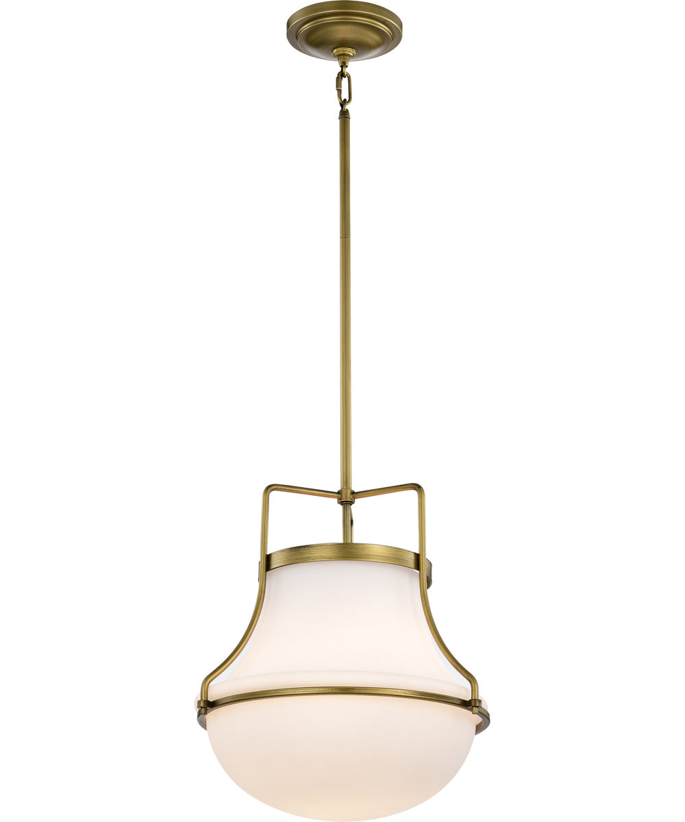 Valdora 1-Light Pendant Natural Brass