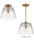 Hudson 1-Light Semi-Flush Mount/Pendant Natural Aged Brass