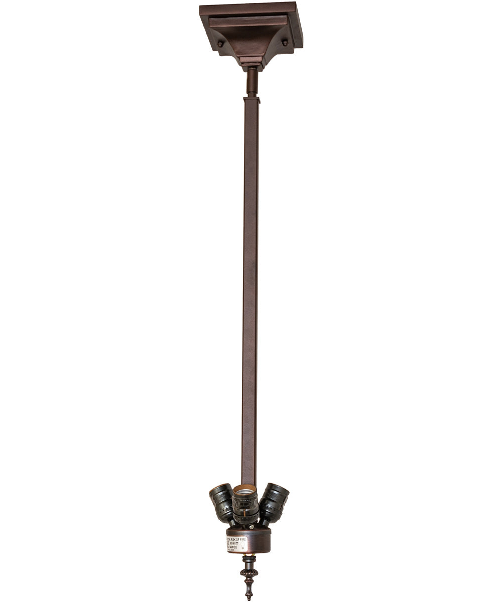 17" Square Diamond Band Mission Inverted Pendant