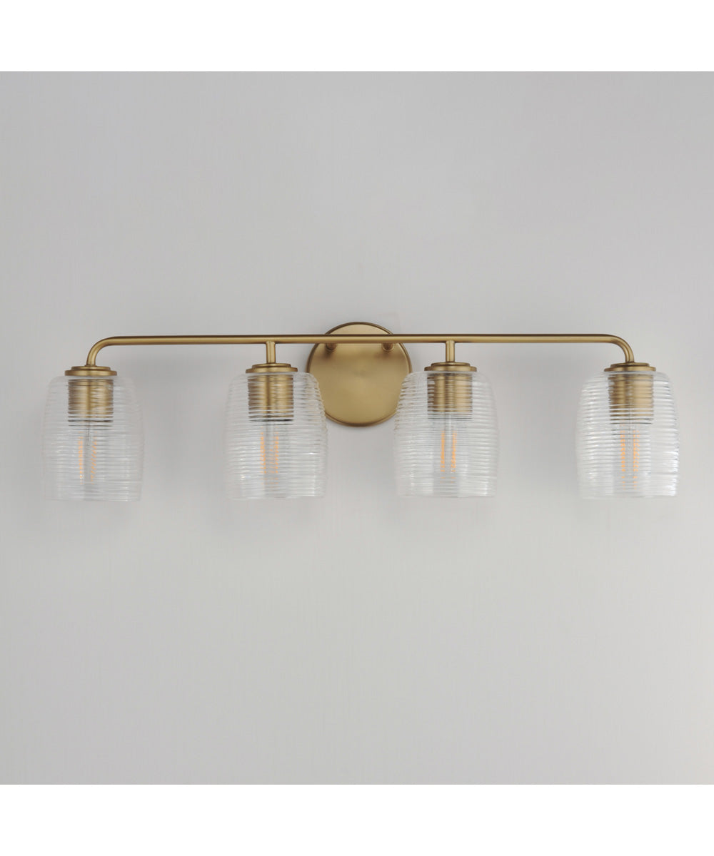 Honey 4-Light Bath Vanity Natural Aged Brass