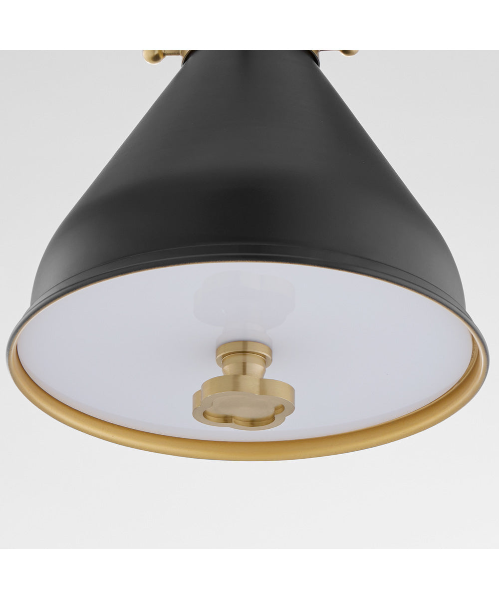 Bonnel 1-light Wall Mount Light Fixture Matte Black|Aged Brass
