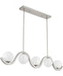 Spherical 5-light Island Light Brushed Nickel