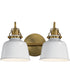 Hollis 2-Light Sconce Natural Aged Brass