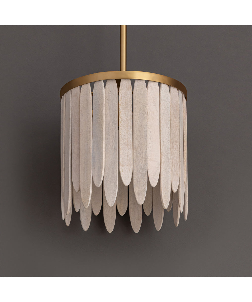 Marimba 12 inch Pendant Weathered White