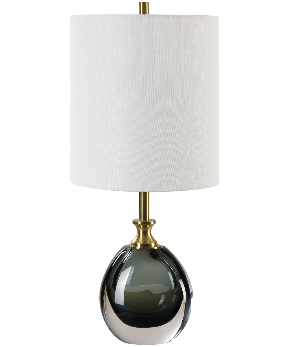 Enigma Teal Blue Glass Buffet Lamp