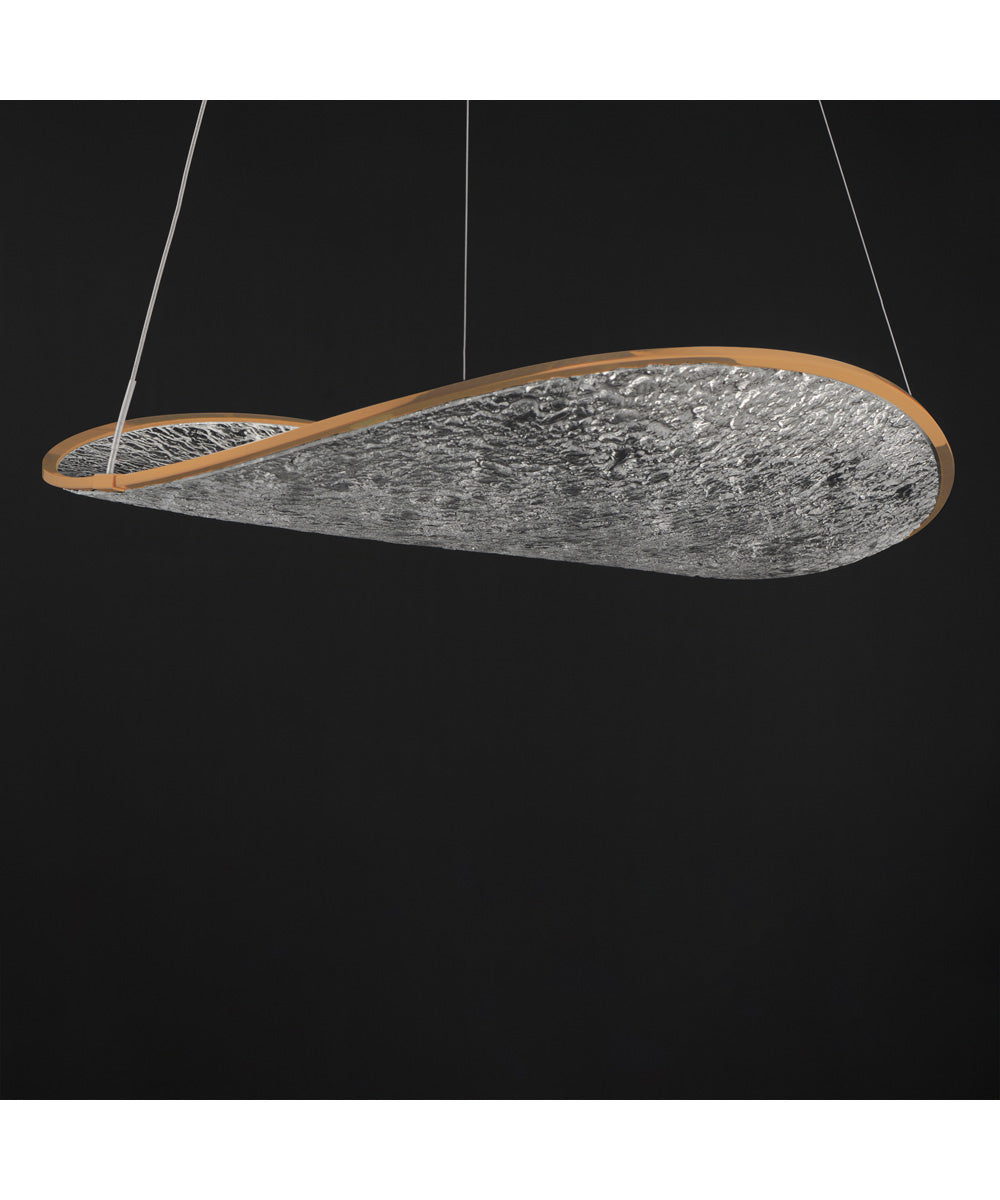 Moonscapes Single LED Pendant Brushed Champagne