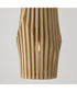 Archer 1-Light Pendant Blonde Wood and Matte Brass