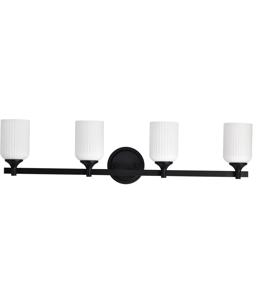 Solara 4-Light Vanity & Wall Matte Black
