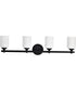 Solara 4-Light Vanity & Wall Matte Black
