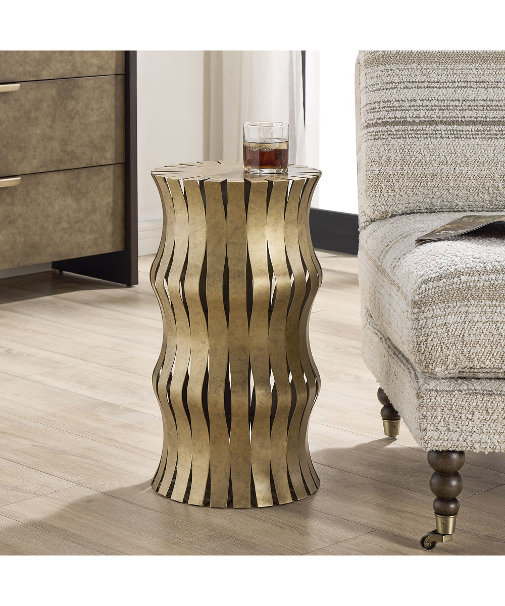 Arida Aged Gold Accent Table