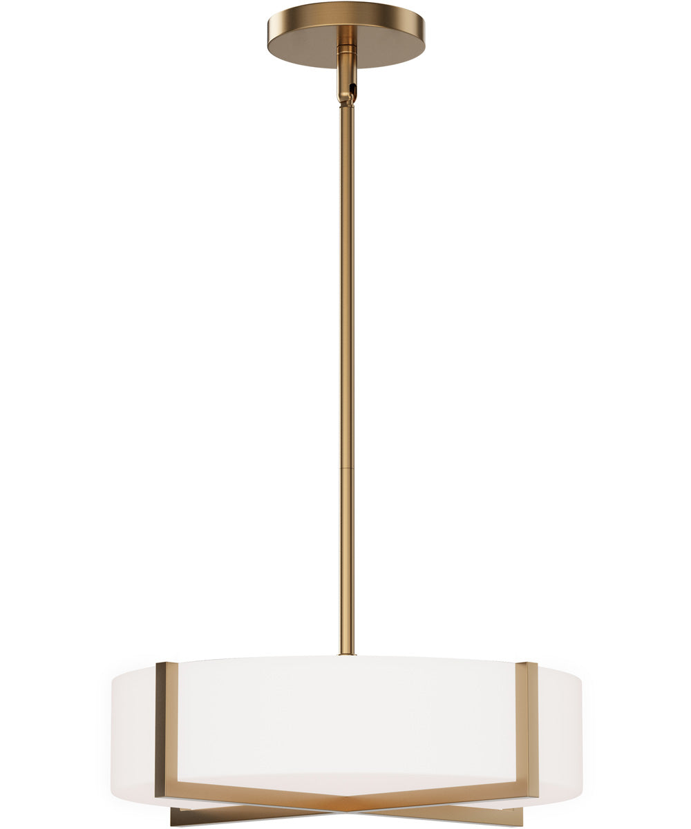 Dexter 15 inch LED Flush Mount/ Pendant Convertible Natural Aged Brass