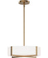 Dexter 15 inch LED Flush Mount/ Pendant Convertible Natural Aged Brass