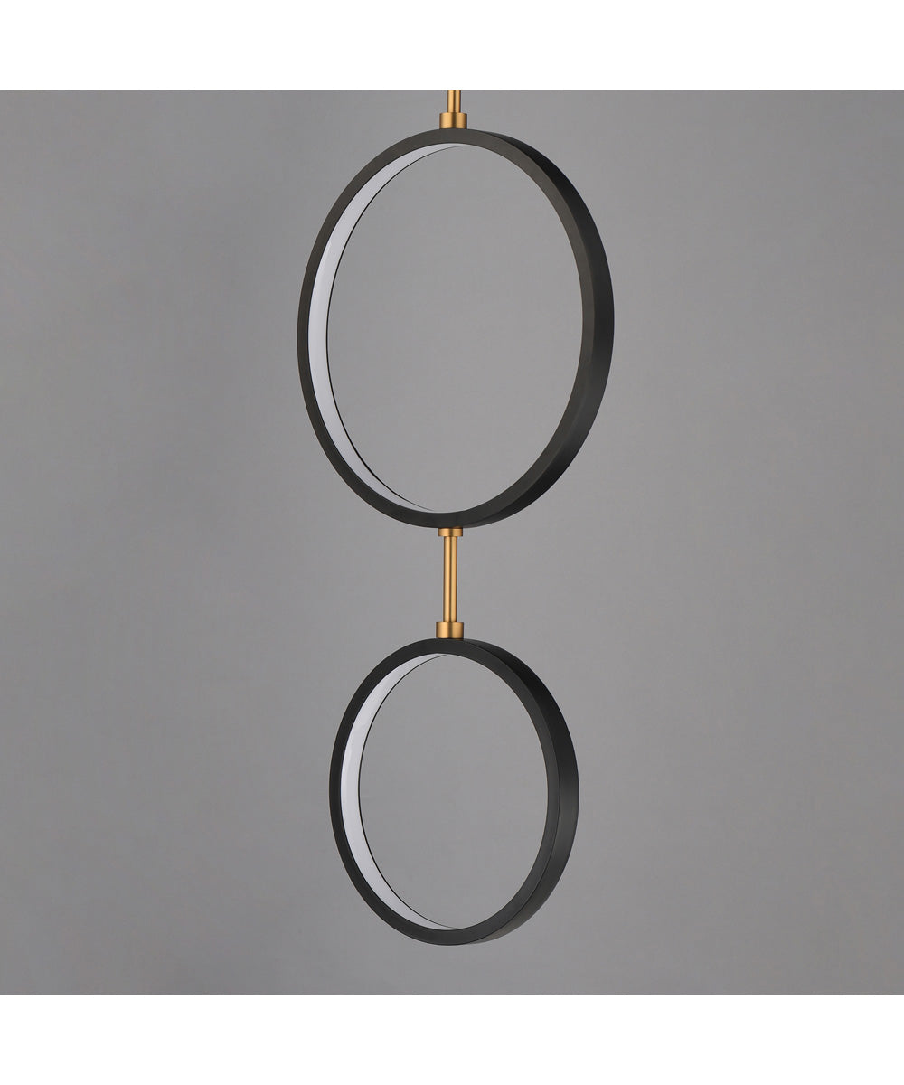 Hoopla 3-Light LED Pendant Black / Gold