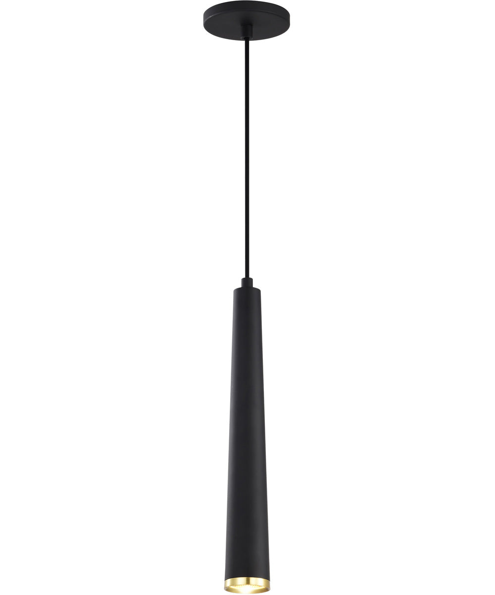 Melrose  Pendant Matte Black / Brushed Brass
