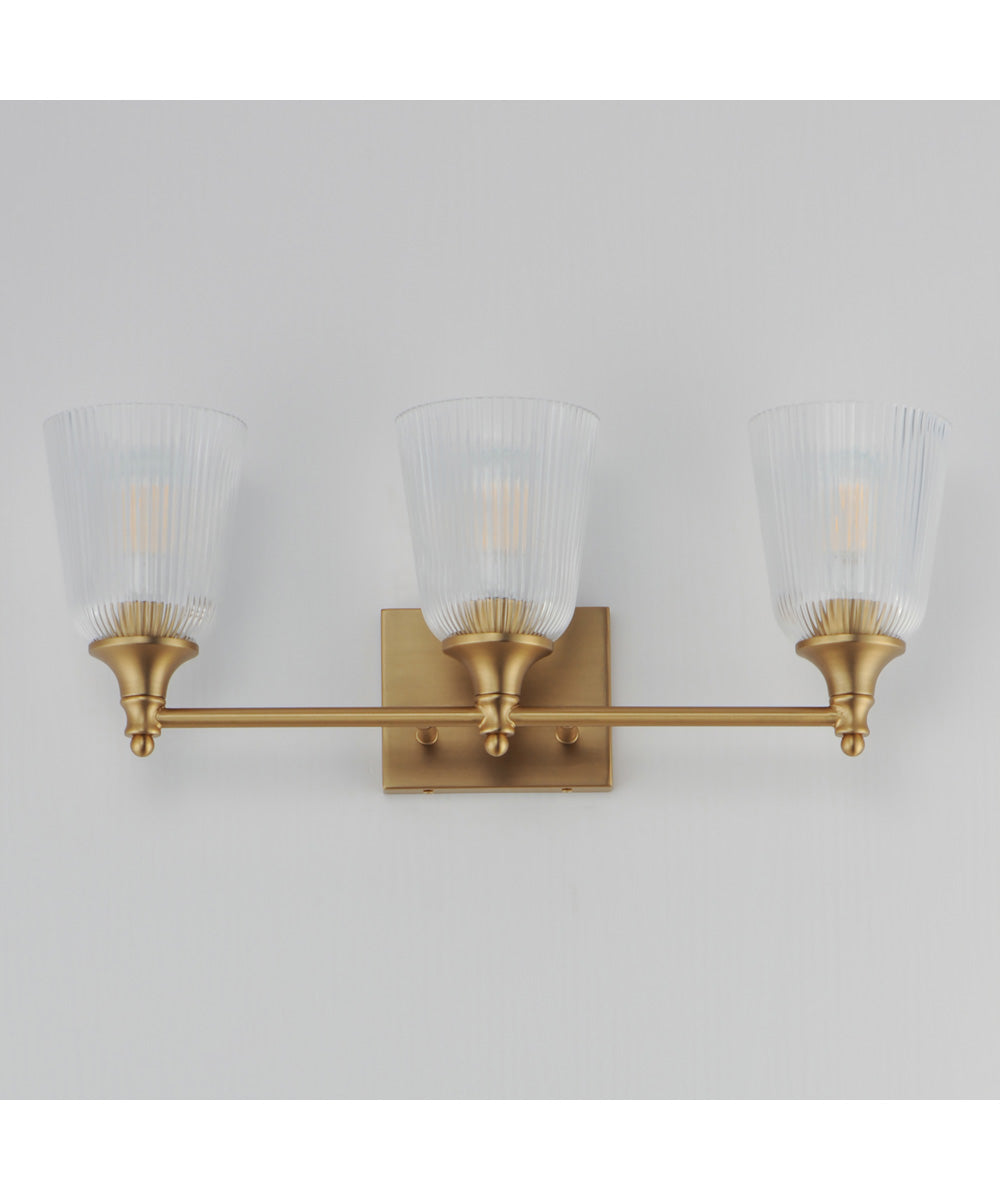 Julip 3-Light Bath Vanity Natural Aged Brass