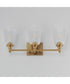 Julip 3-Light Bath Vanity Natural Aged Brass