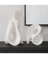 Silent Wave White Sculptures Set of 2