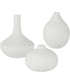 Apothecary Satin White Vases, Set of 3