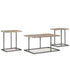 Albreane Occasional Table Set Set of 3 Grayish Brown/Black