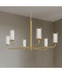 Mack 6-Light Chandelier with Layered Glass Shades Brushed Gold