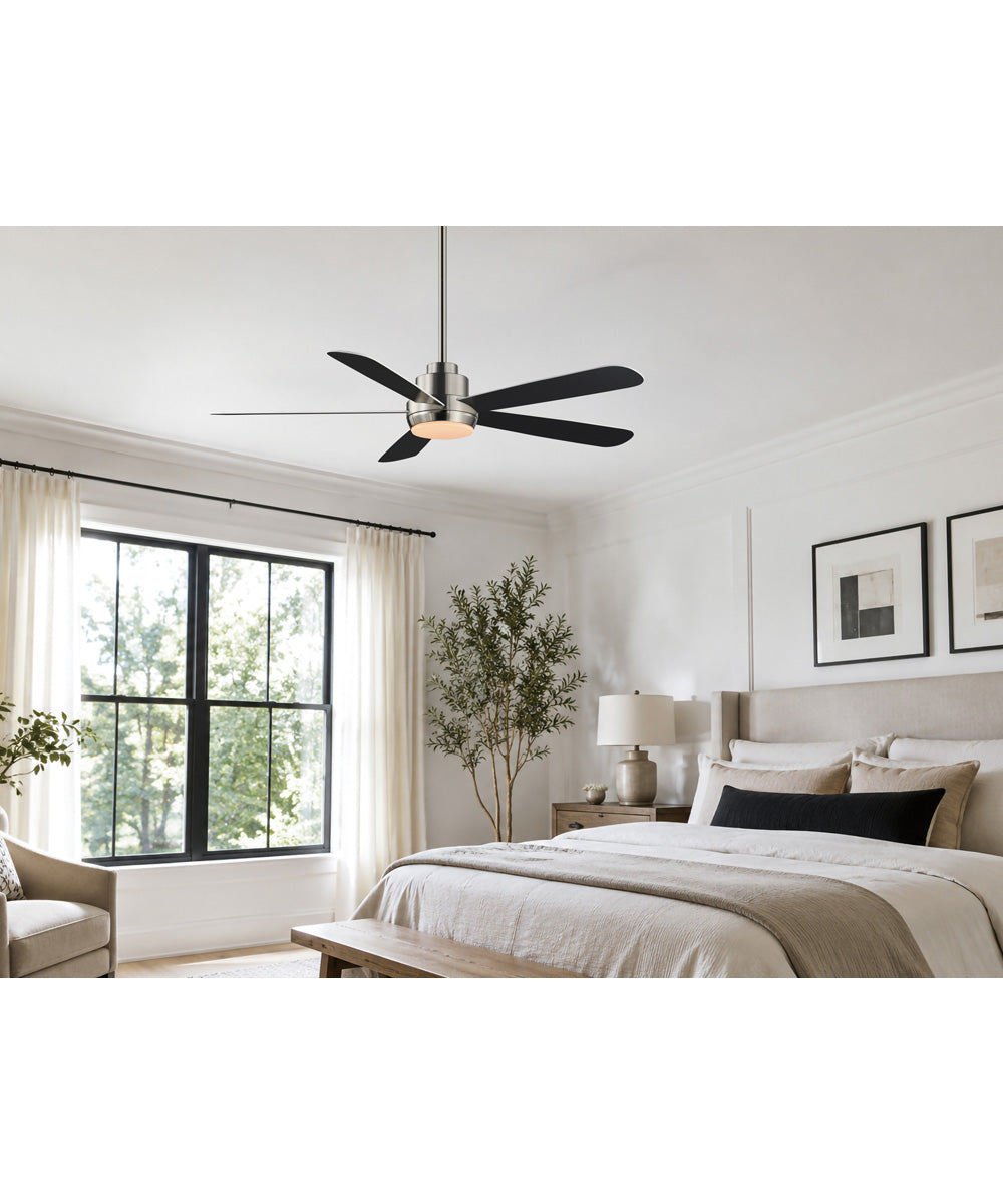 Daisies 60 inch 5-Blade Fan w LED Satin Nickel