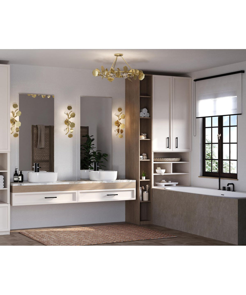 Laurel 4-Light Wall Bracket Gilded Silver