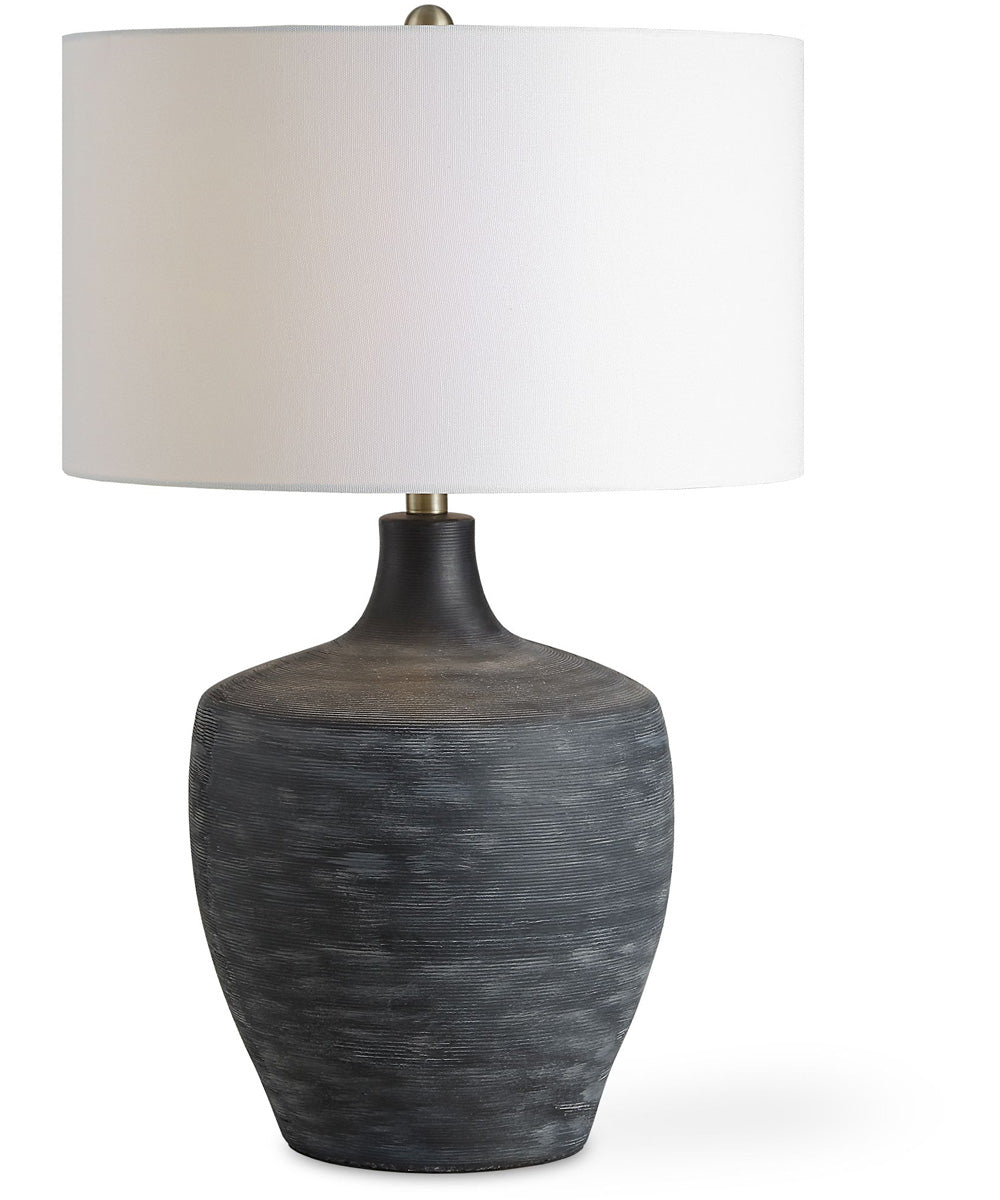 Graphite Ribbed Table Lamp