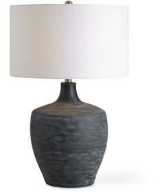 Graphite Ribbed Table Lamp