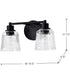 Grayson 2-Light Vanity & Wall Matte Black