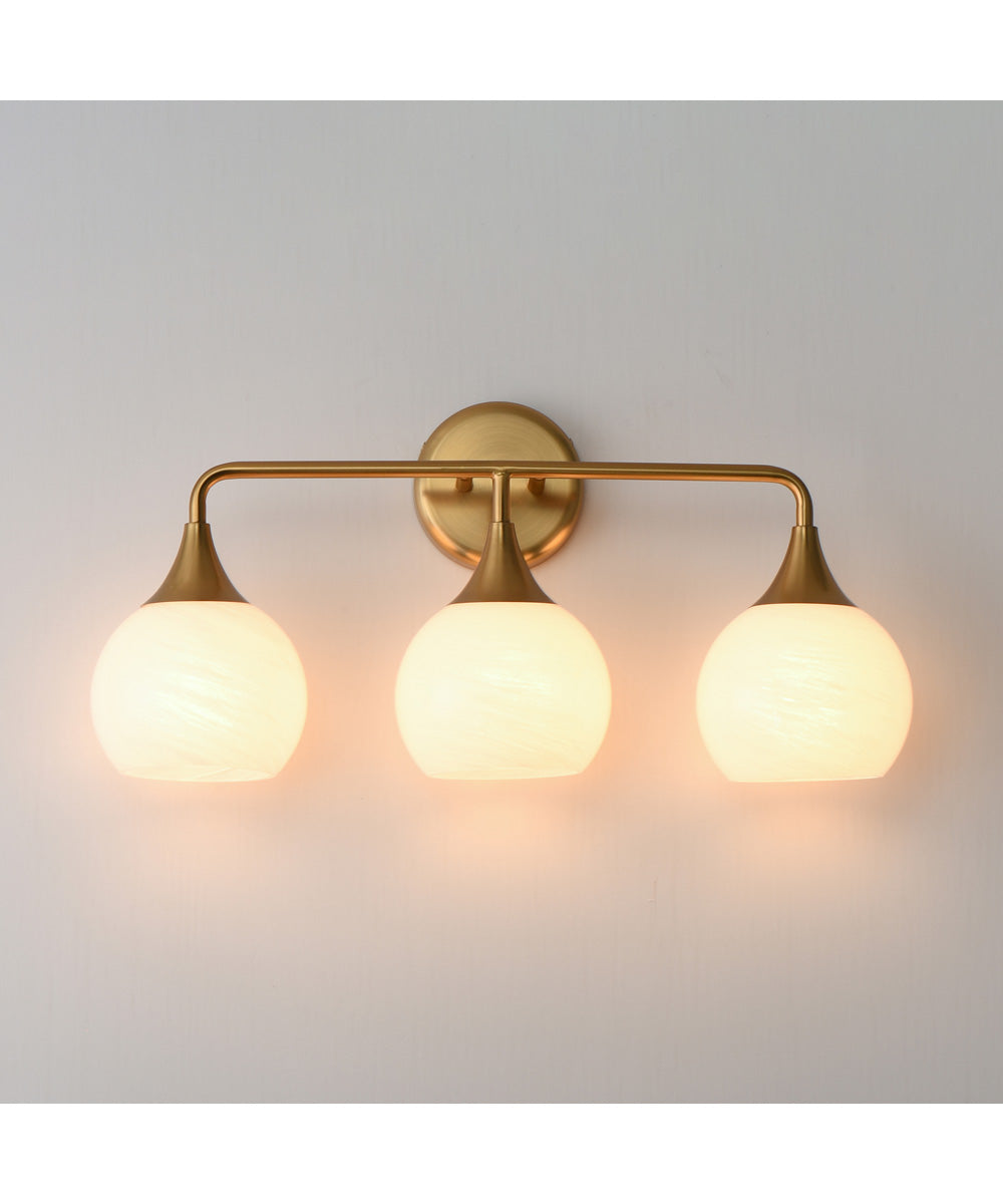 Neve 3-Light Bath Vanity Natural Aged Brass