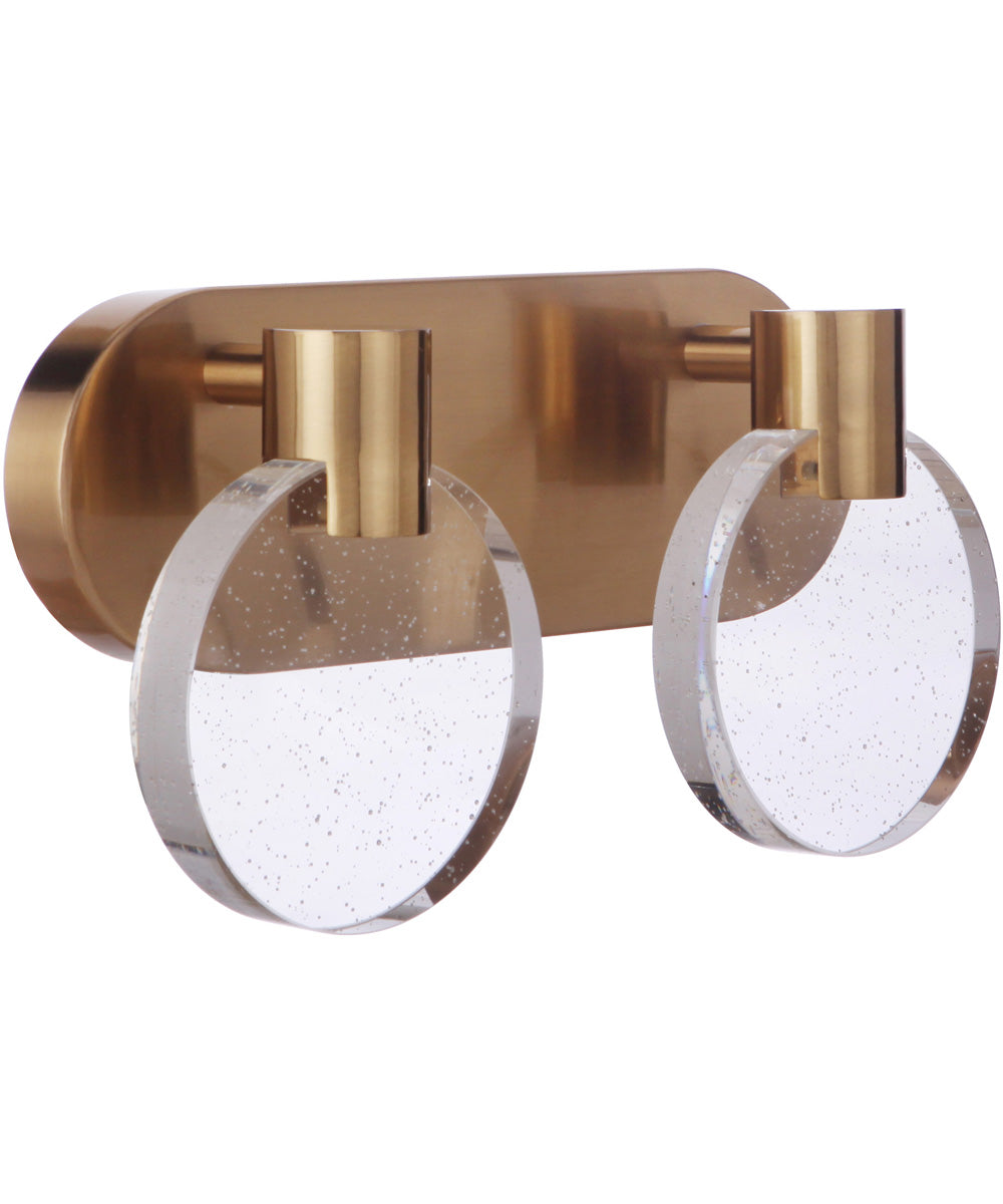 Glisten 2-Light Lighting Satin Brass