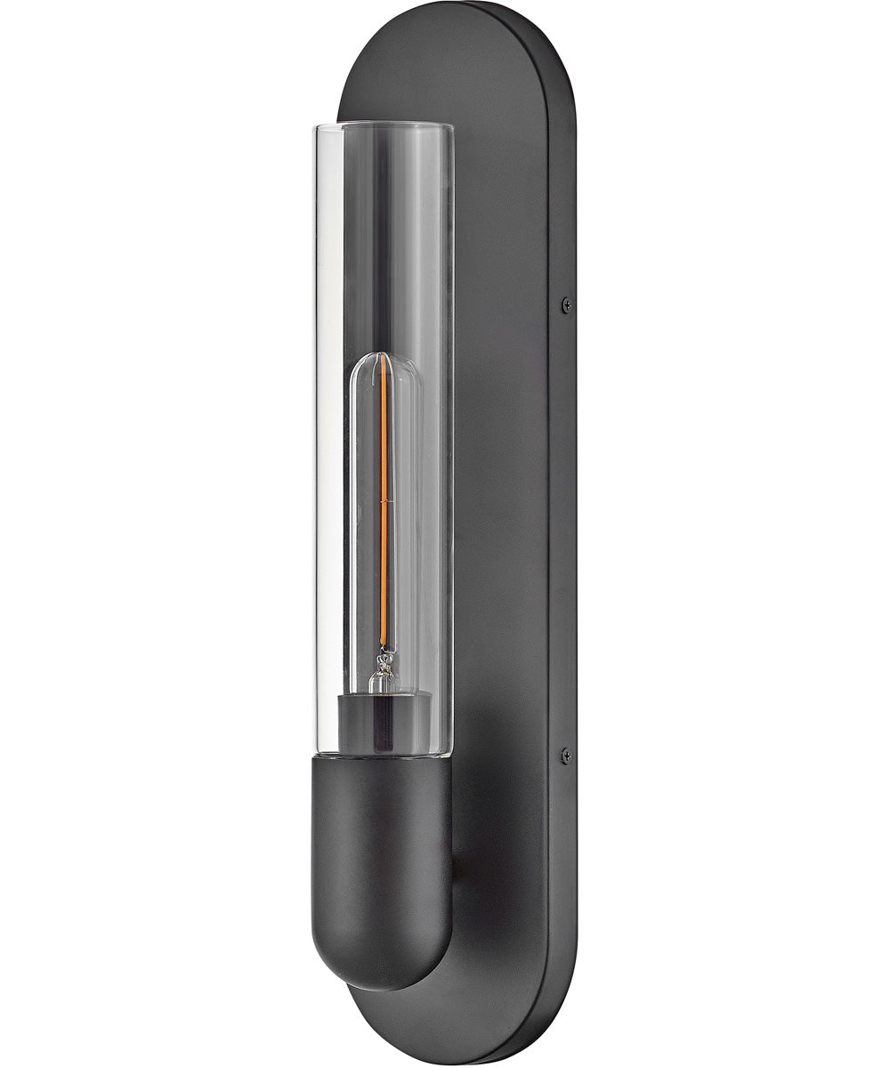 Tully 1-Light Medium Single Light Sconce in Black