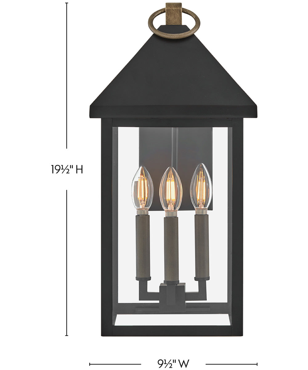 Rhett 3-Light Medium Wall Mount in Black