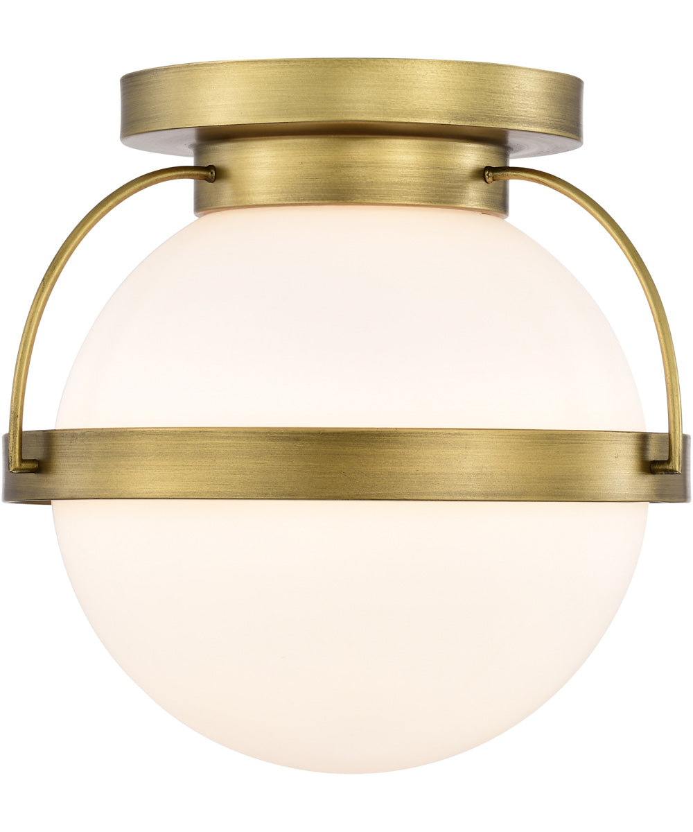 Lakeshore 1-Light Close-to-Ceiling Natural Brass